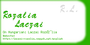 rozalia laczai business card